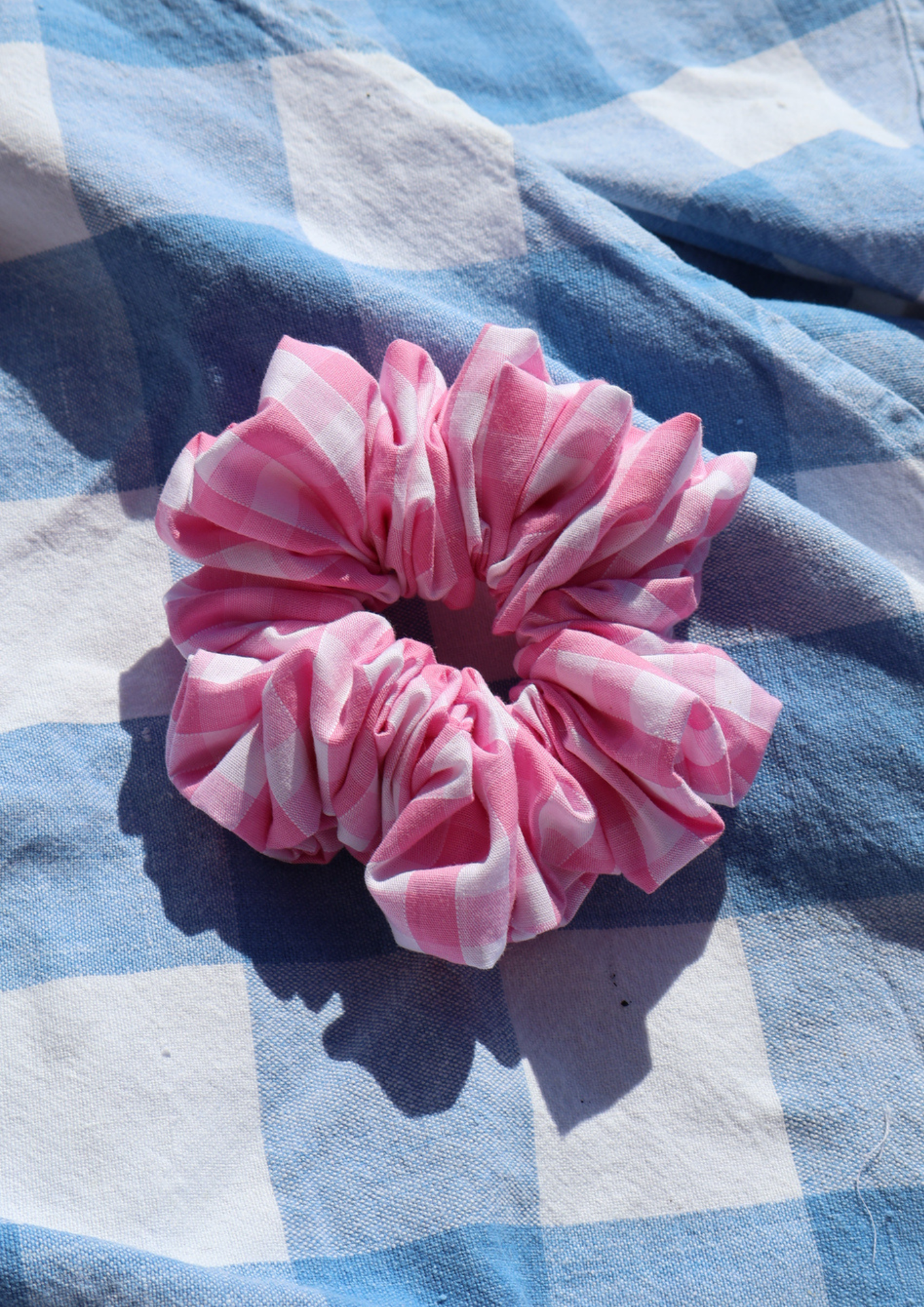 Scrunchie MIA (vichy rose clair)