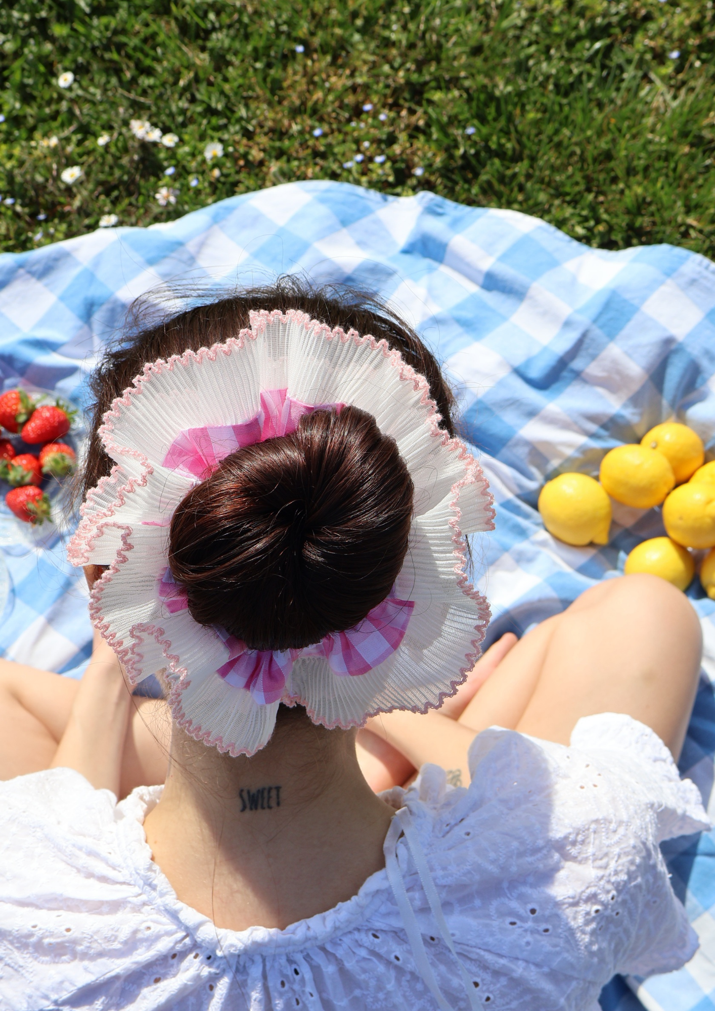 Scrunchie LOUISA (rose clair)