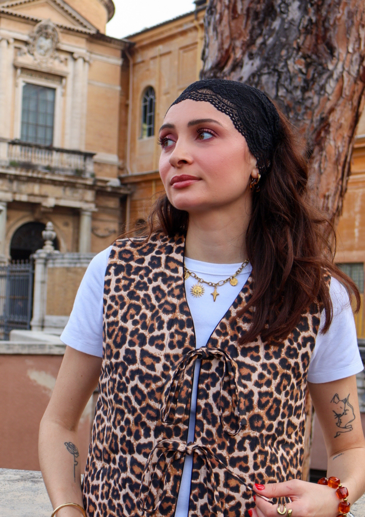 Bandeau en dentelle XXL ELENA (noir)