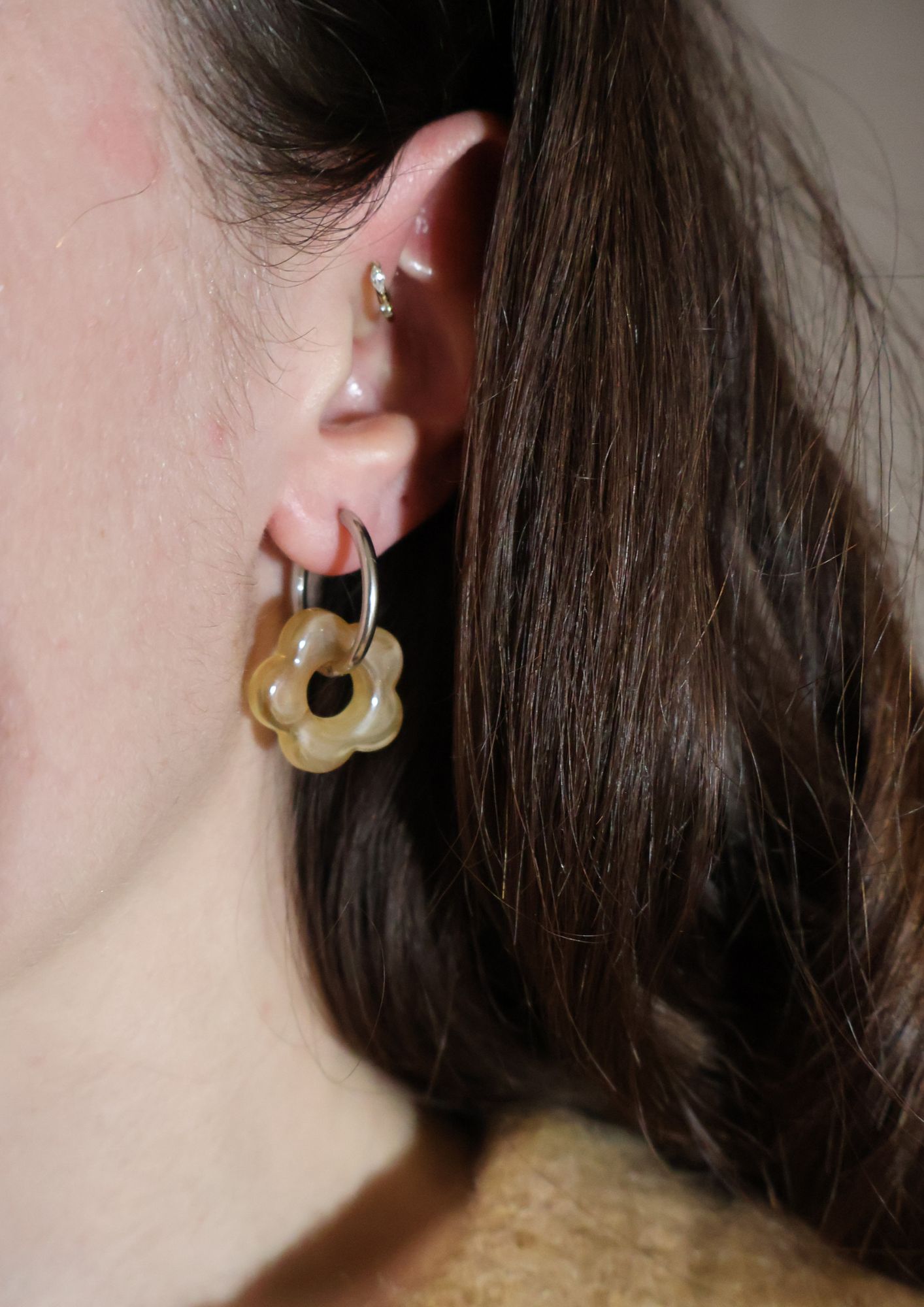 Boucles d'oreilles FLORA (jaune)