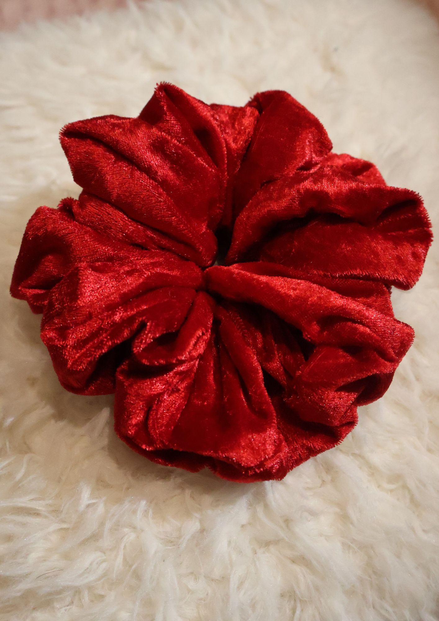 Scrunchie MIA XXL (velours rouge)