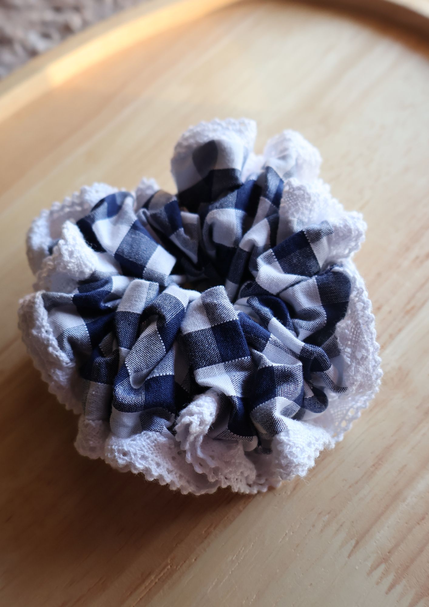Scrunchie MAYA (vichy marine)