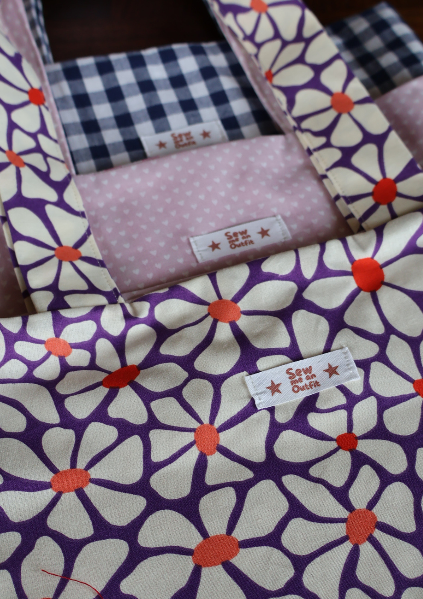  Totebag THE OG (fleurs violettes)