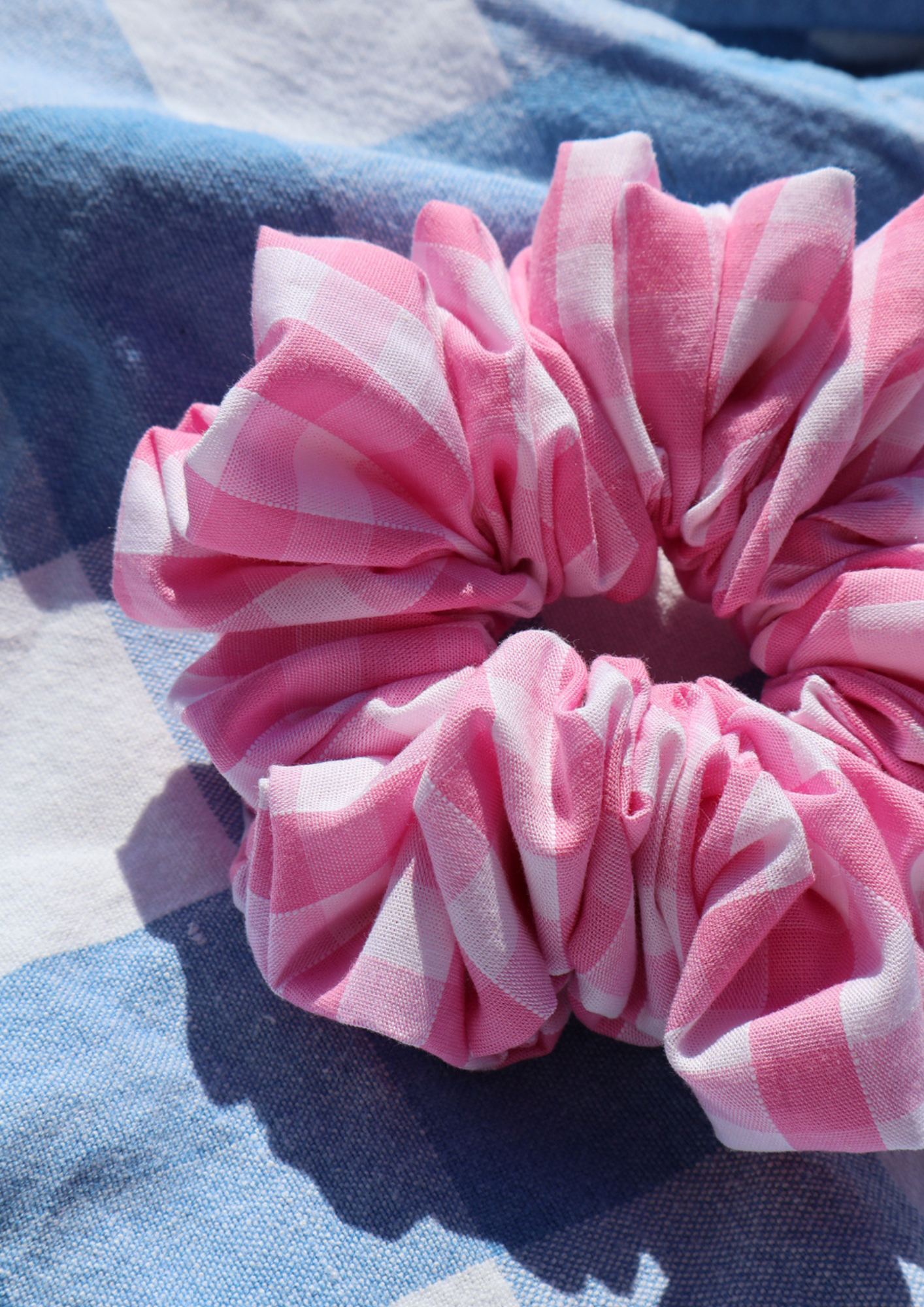 Scrunchie MIA (vichy rose clair)