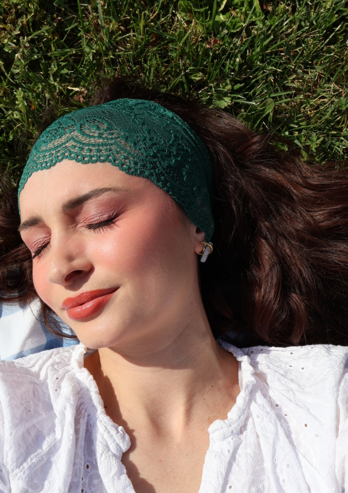 Bandeau en dentelle XXL ELENA (vert)