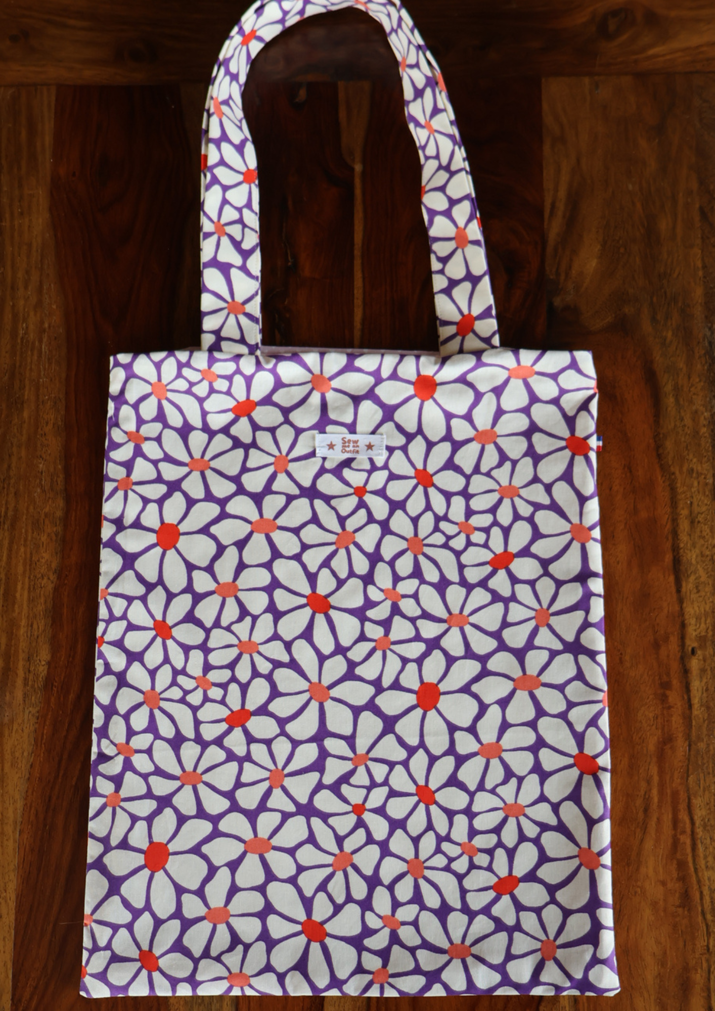  Totebag THE OG (fleurs violettes)