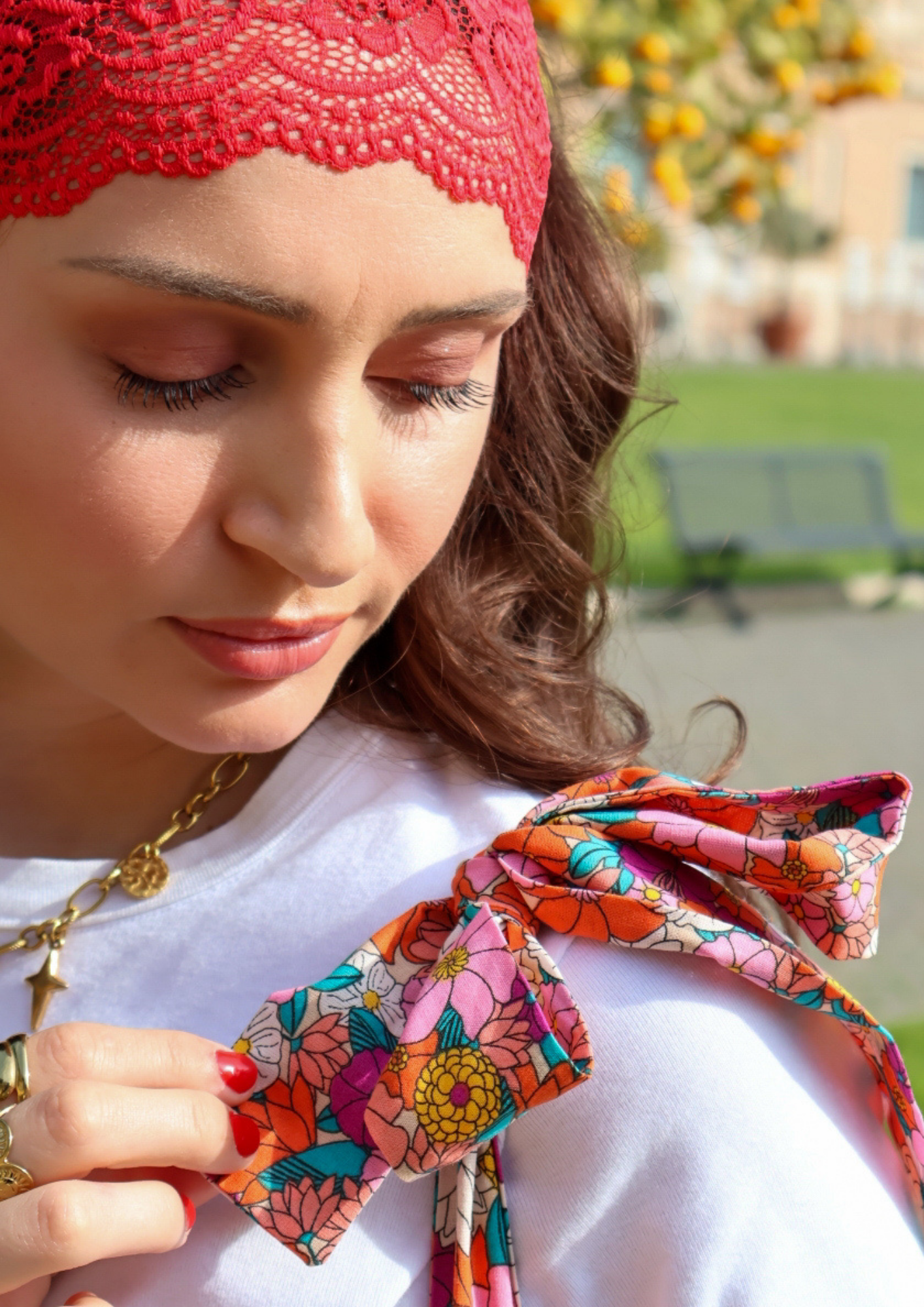 Le sac à noeud ISABELLA (fleuris)