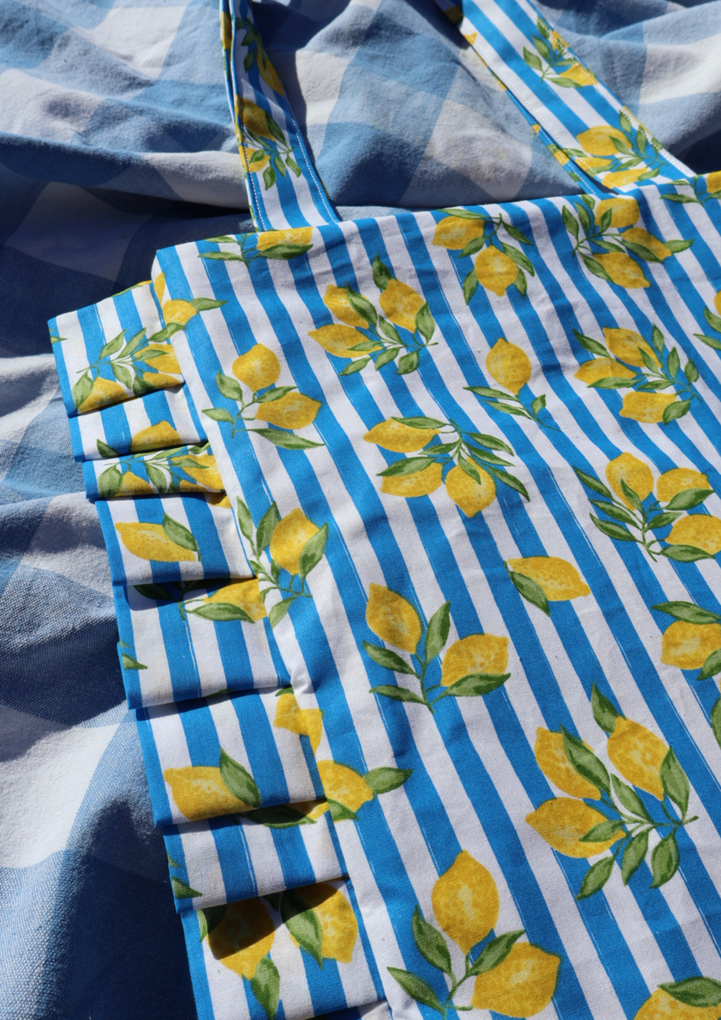  Totebag à volants GIULIA (citrons)