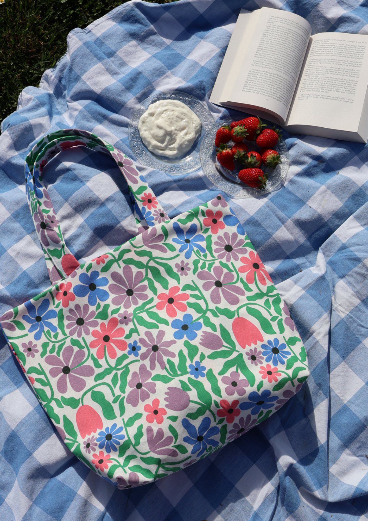 Le Cabas de plage ELEA (grosses fleurs)