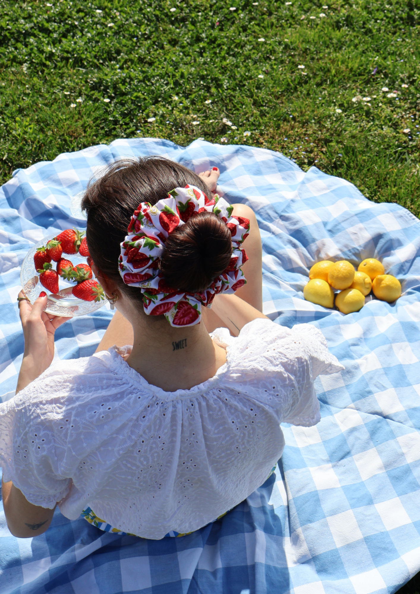 Scrunchie MIA XL (fraises)