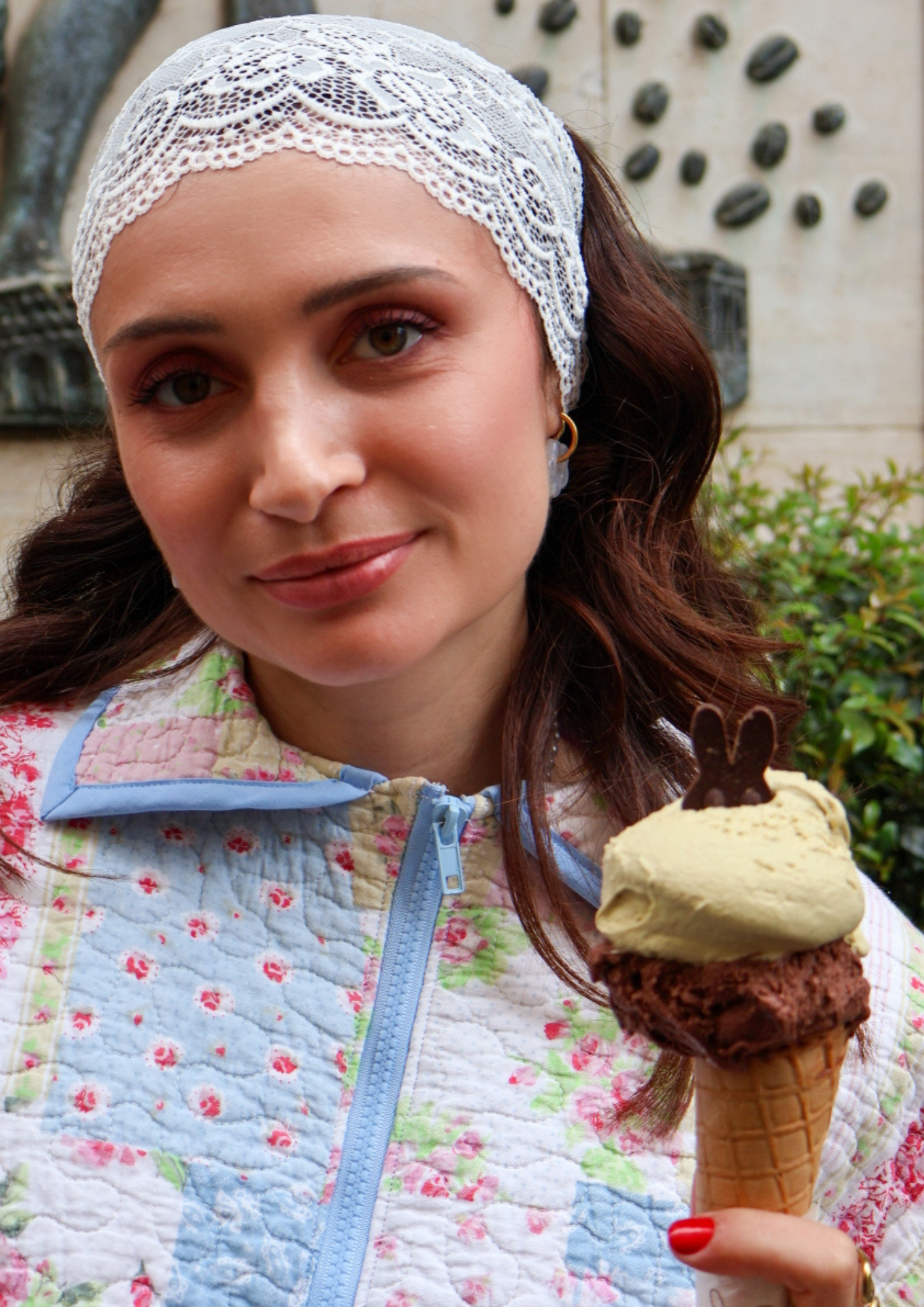 Bandeau en dentelle XXL ELENA (blanc)