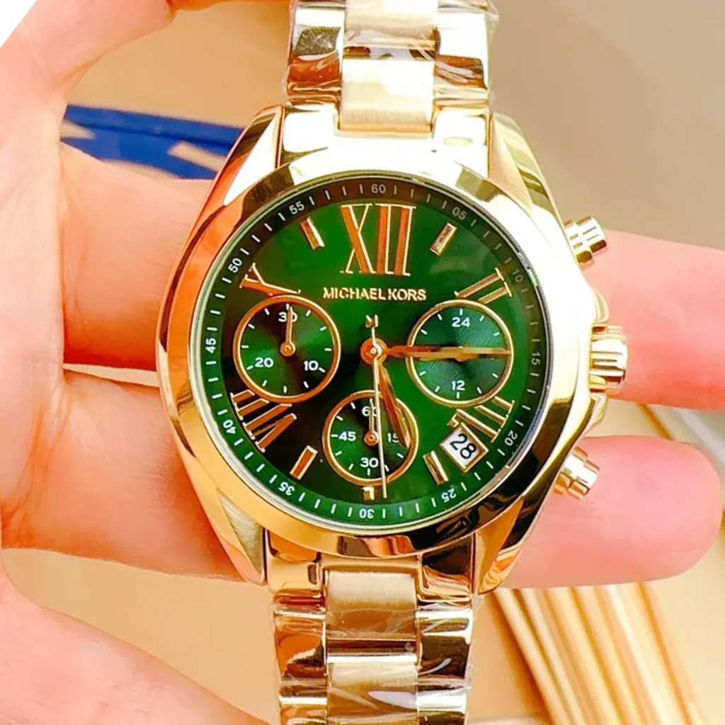 Michael Kors Green Dial Chronograph Watch