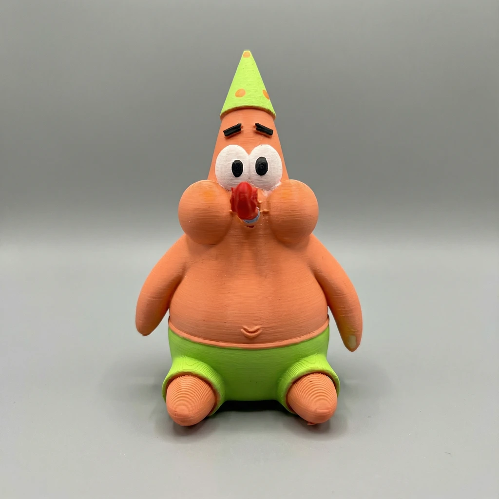 مجسم باتريك ستار بقبعة الحفلات