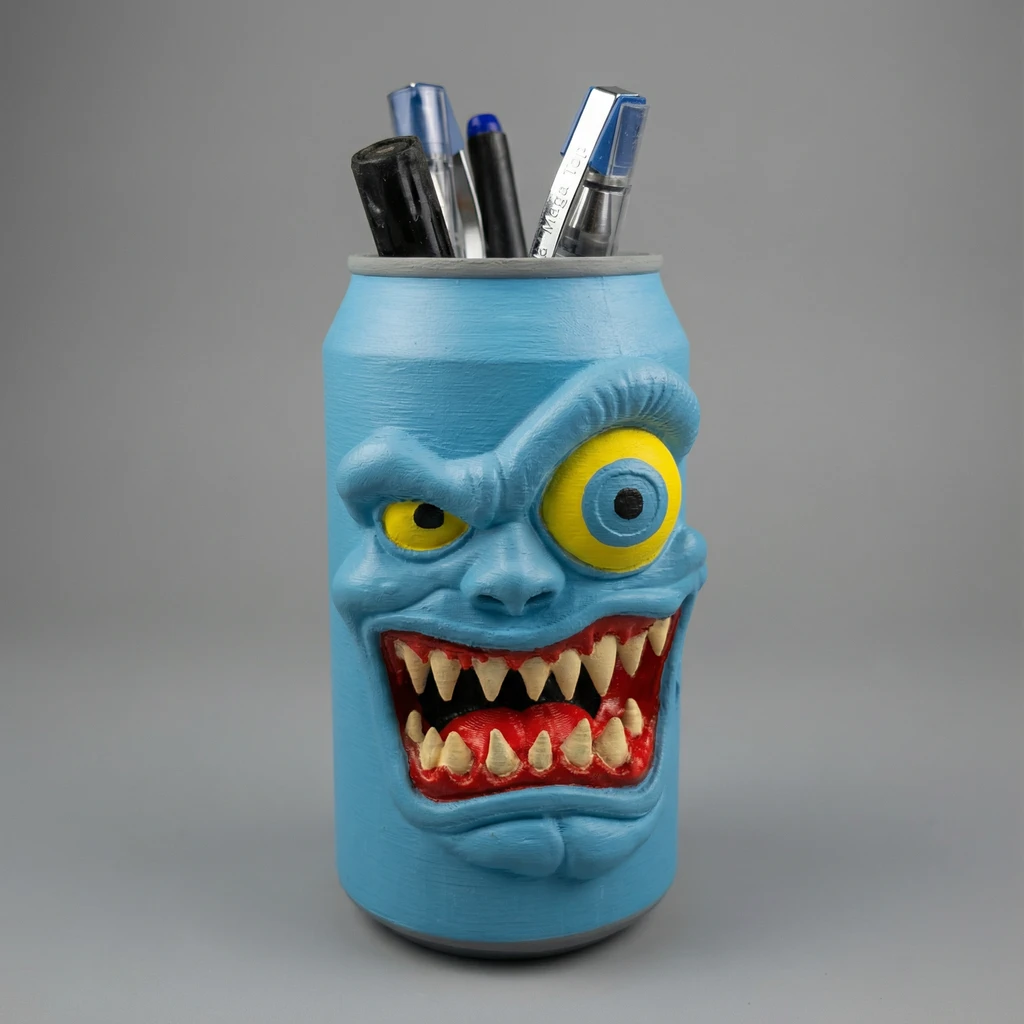مجسم علبة بتصميم وحش مخيف ومرح