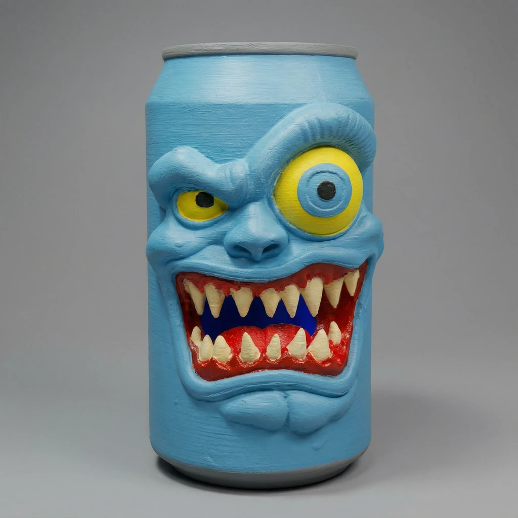 مجسم علبة بتصميم وحش مخيف ومرح