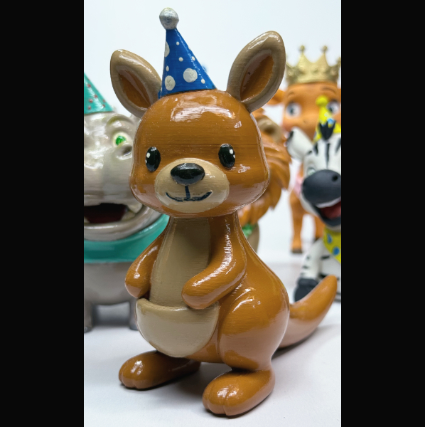 كعكة عيد ميلاد بطابع الحيوانات