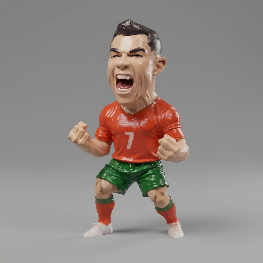 مجسم لاعب كرة قدم (تصميم كرتوني مصغر)