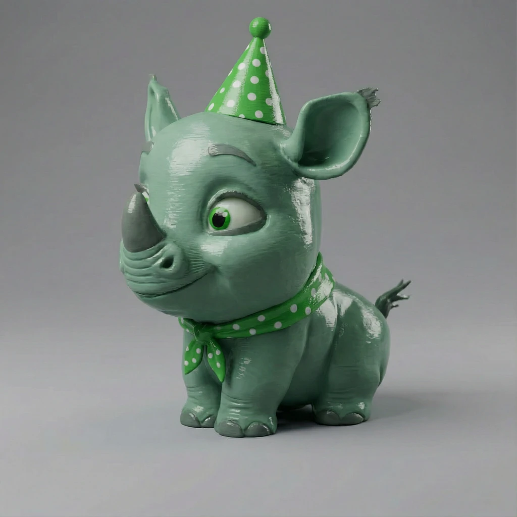 مجسم وحيد القرن الصغير الاحتفالي