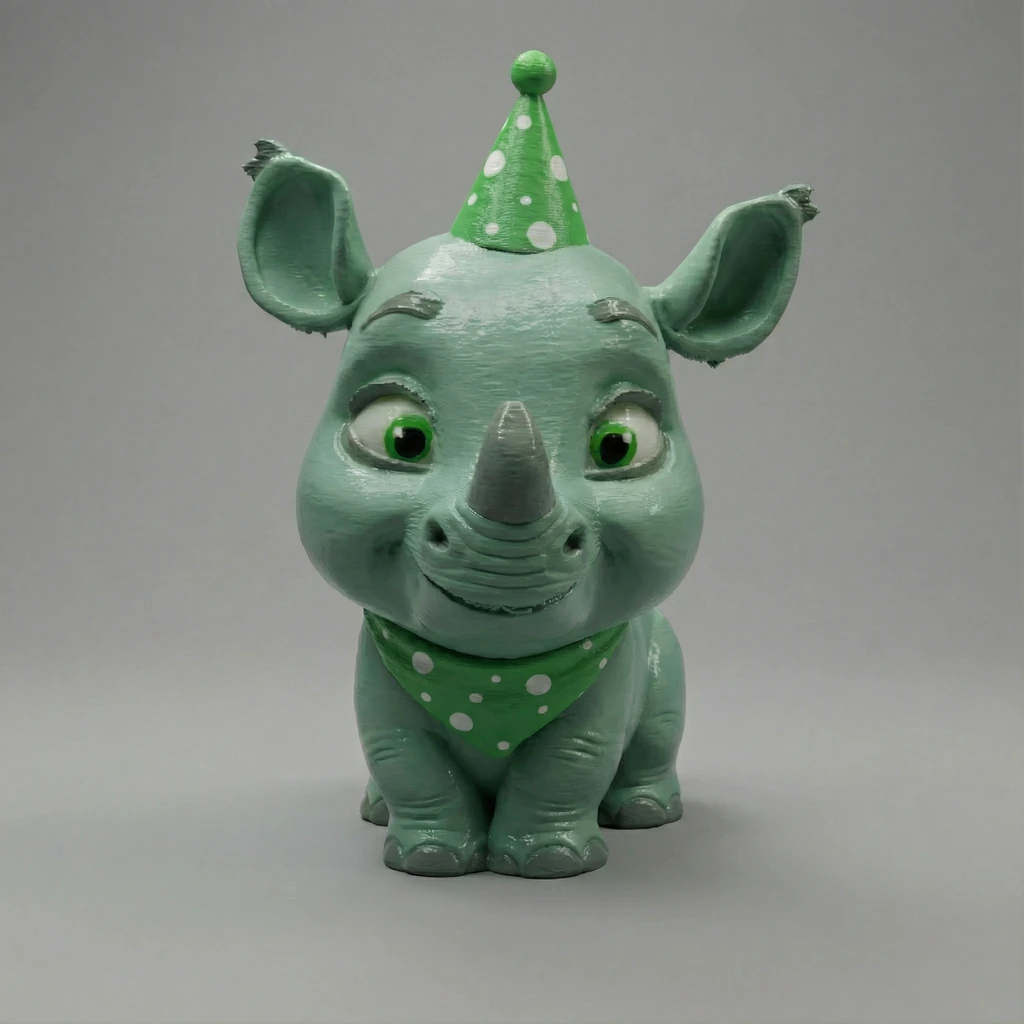 مجسم وحيد القرن الصغير الاحتفالي