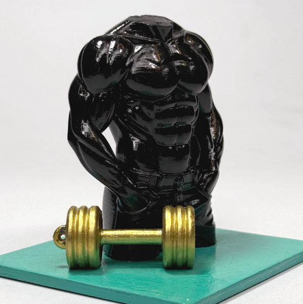 مجسم عضلات الجسم مع الدمبل