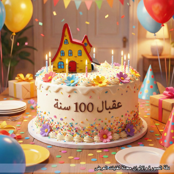 كيكة عيد ميلاد مزينة