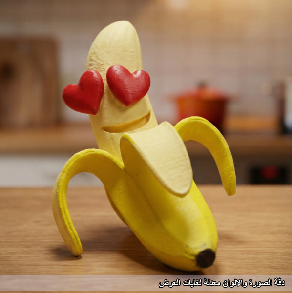 مغناطيس موزة بالقلوب