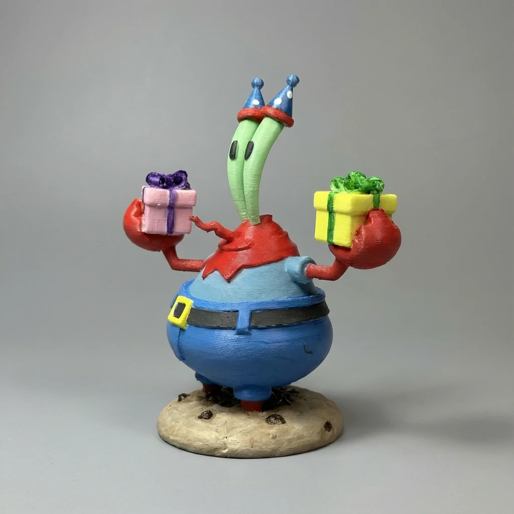 مجسم مستر كراب  يقدم الهدايا