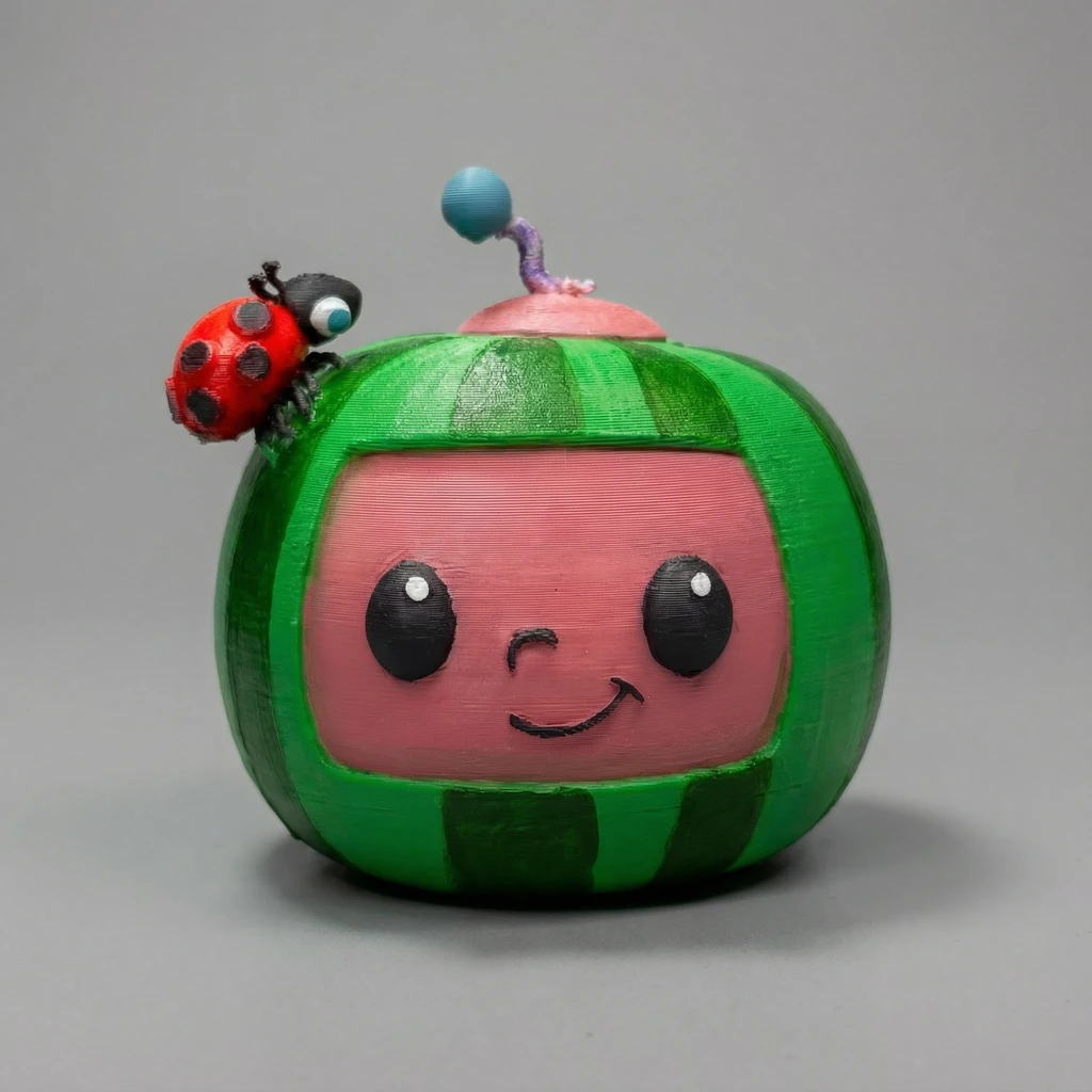 مجسم بطيخة كوكو ميلون المبتسمة