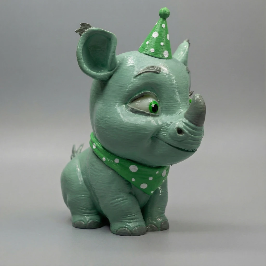 مجسم وحيد القرن الصغير الاحتفالي