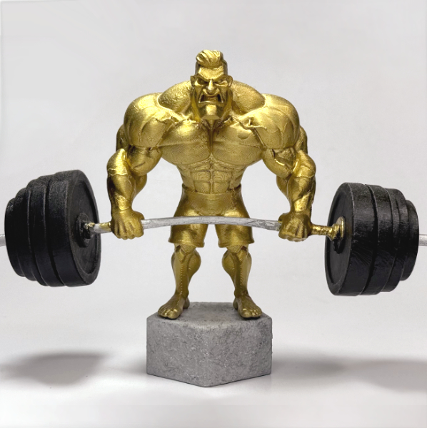 تمثال رفع الأثقال الذهبي