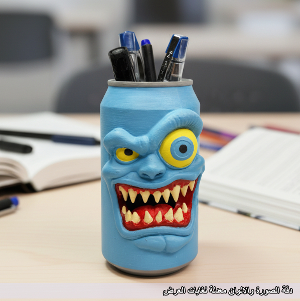 علبة أقلام شكل وحش