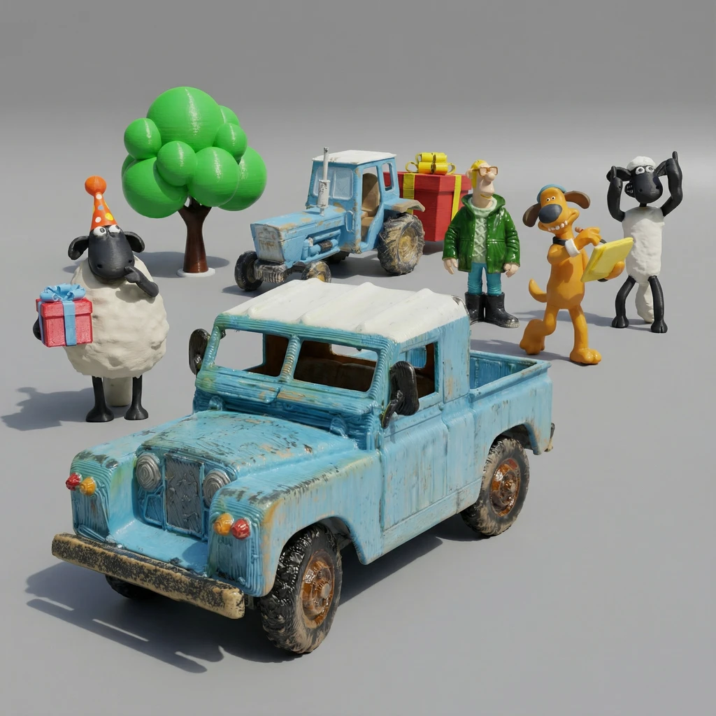 مجسم سيارة المزرعة (البيك أب القديمة) من "شو ذي شيب"