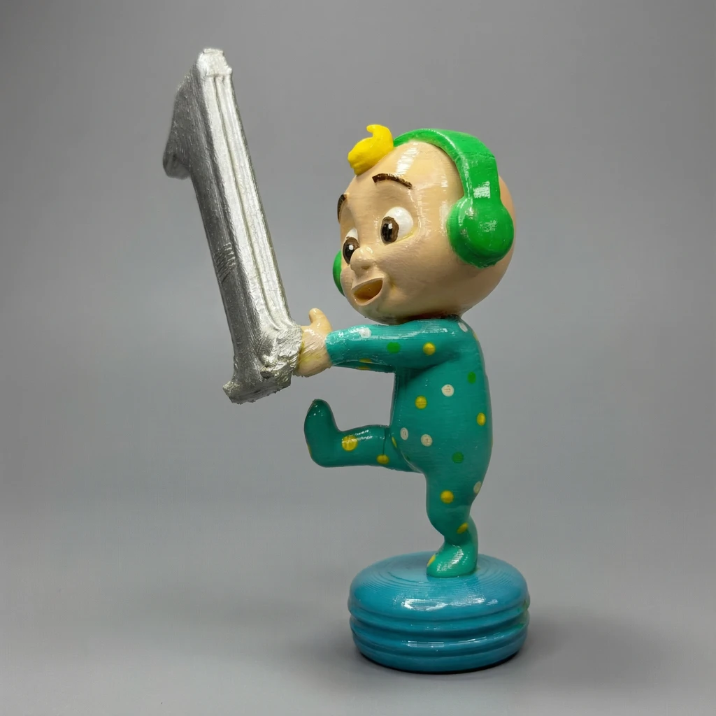 مجسم جي جي من كوكو ميلون مع رقم 1