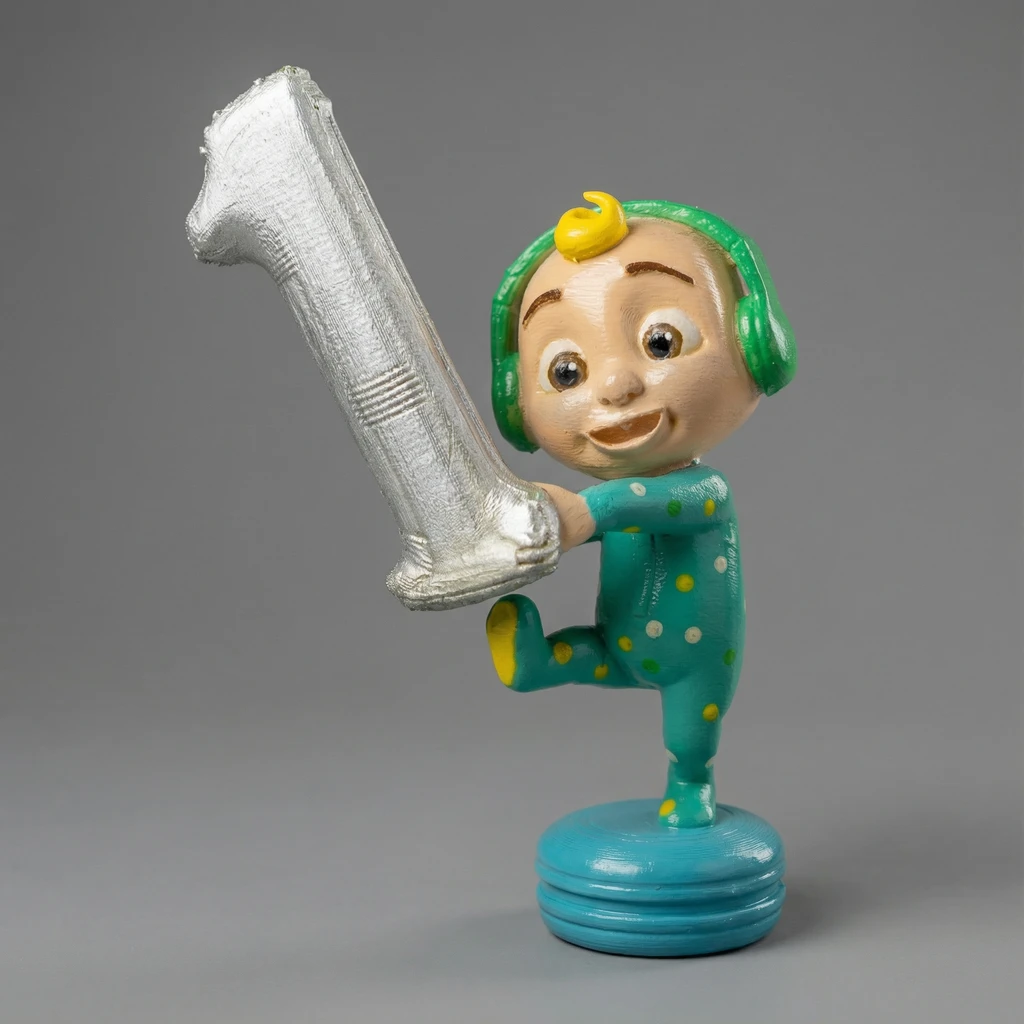 مجسم جي جي من كوكو ميلون مع رقم 1