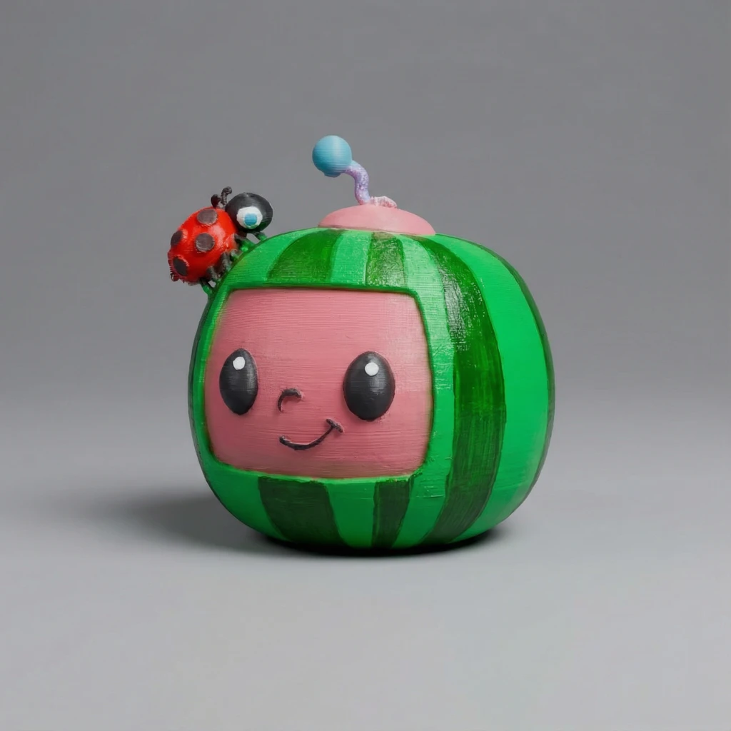 مجسم بطيخة كوكو ميلون المبتسمة