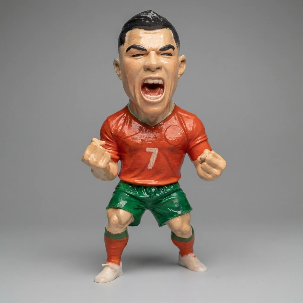 مجسم لاعب كرة قدم (تصميم كرتوني مصغر)