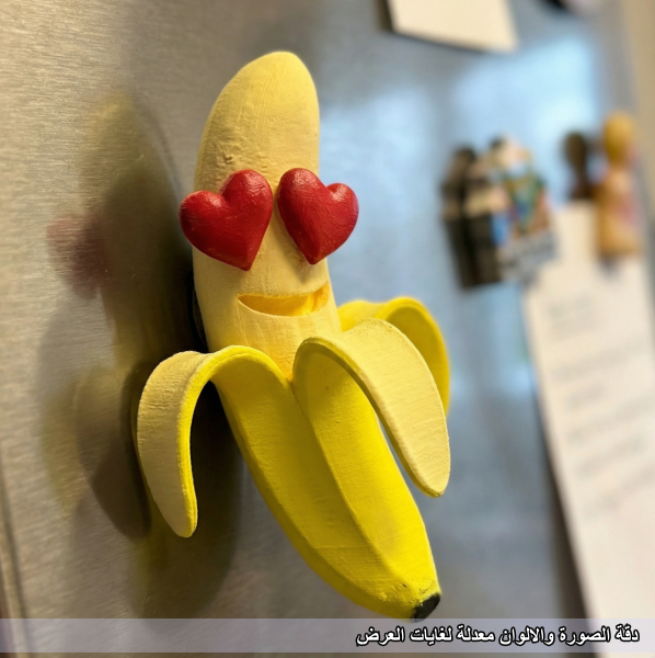 مغناطيس موزة بالقلوب