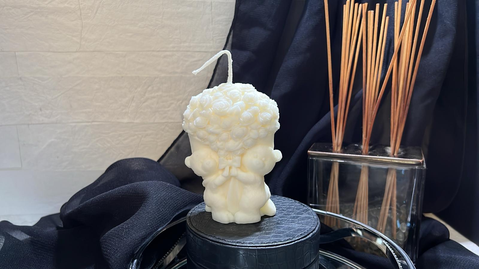 Bougie Décorative Artisanale -" Mon amour"