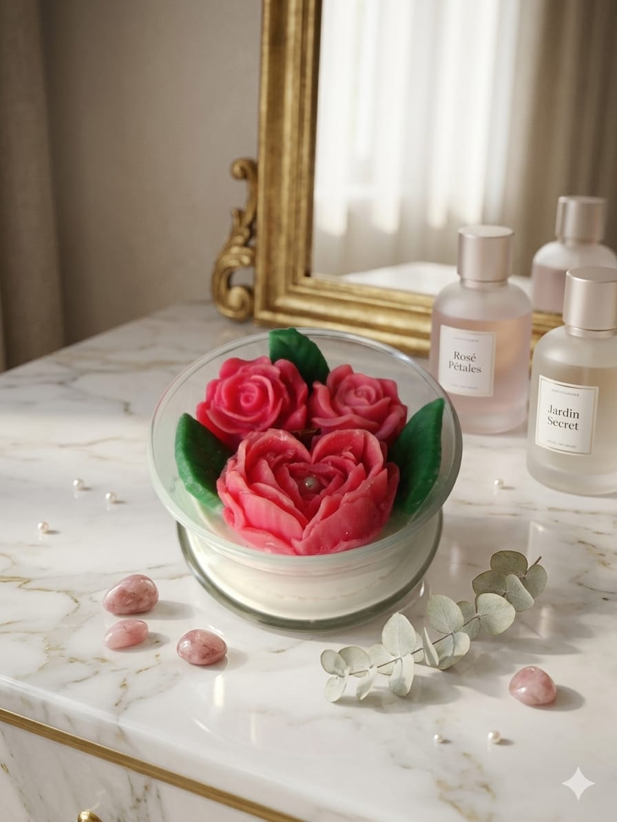 Bougie parfumée artisanale sous cloche  - La vita magica