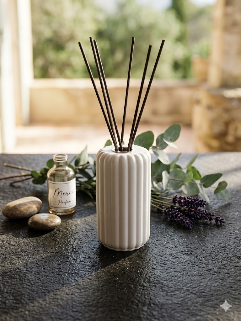 Diffuseur d'ambiance artisanale en céramique - Cérès - – Élégance Rainurée