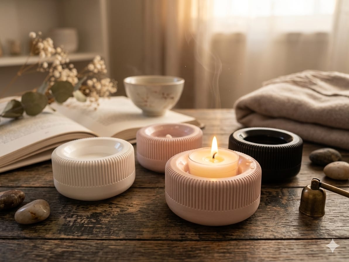 Porte encense / bougie artisanale en céramique - Hestia  