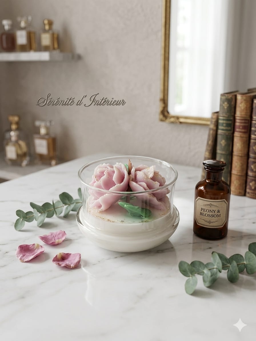 Bougie parfumée artisanale sous cloche  -  Miss Debby