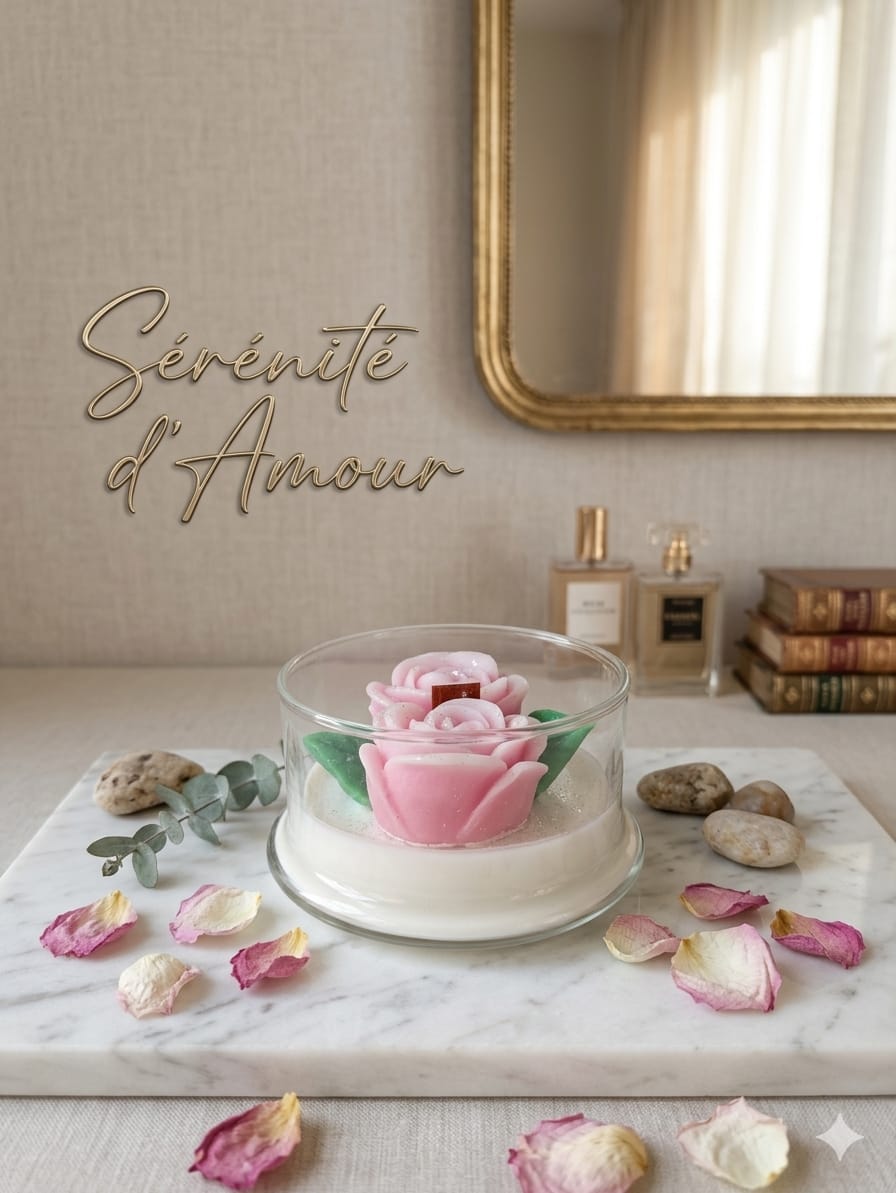 Bougie parfumée artisanale sous cloche - Gabriella