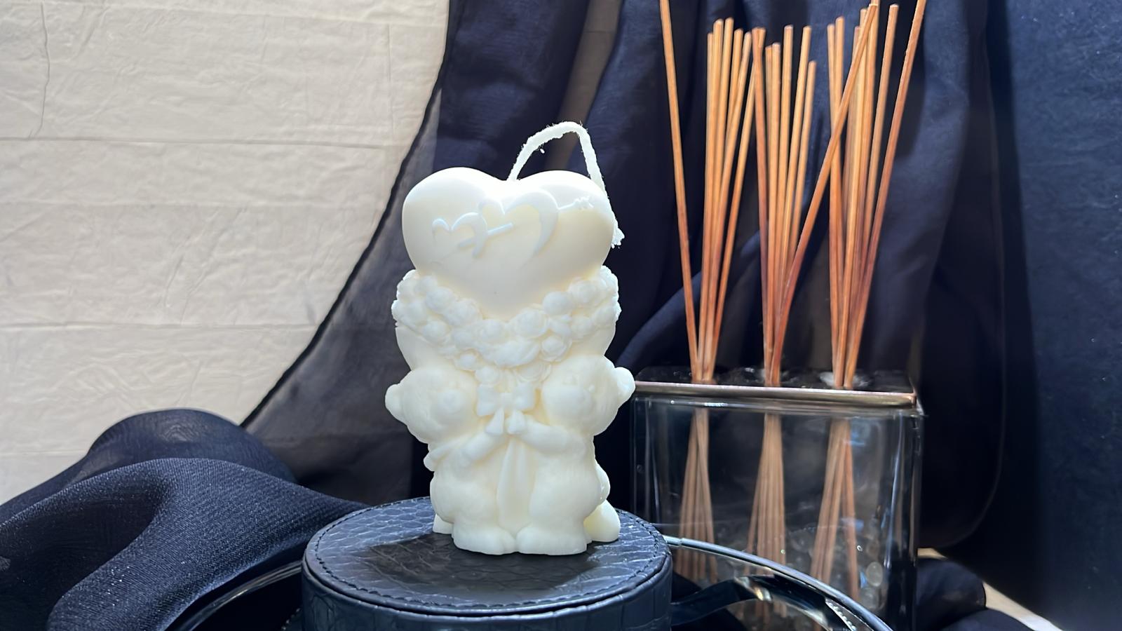 Bougie Décorative Artisanale - "Je t'aime"