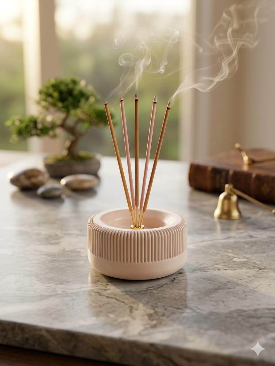 Porte encense / bougie artisanale en céramique - Hestia  