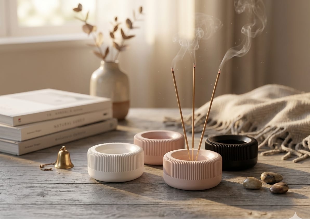 Porte encense / bougie artisanale en céramique - Hestia  