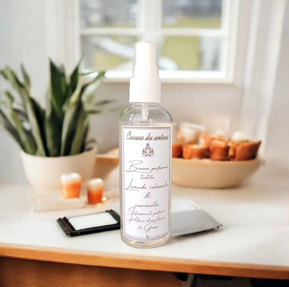  Brume  d'oreiller ( textile) parfumée   Lavande relaxante et camomille 