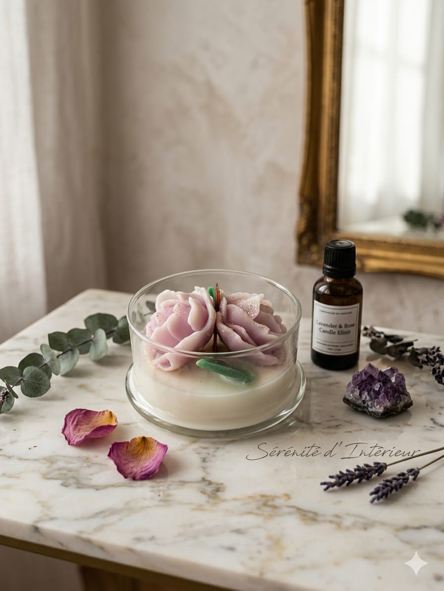 Bougie parfumée artisanale sous cloche  -  Miss Debby