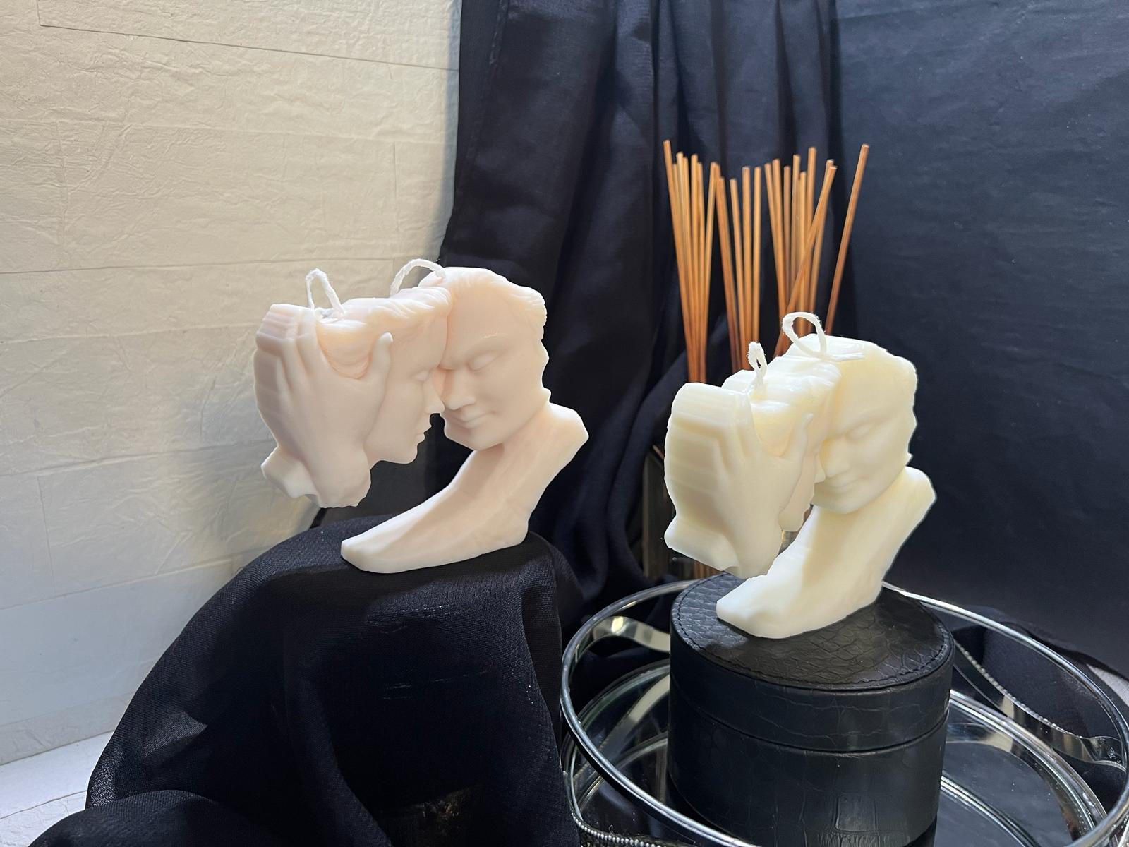 Bougie Décorative Artisanale - " Tendre passion"