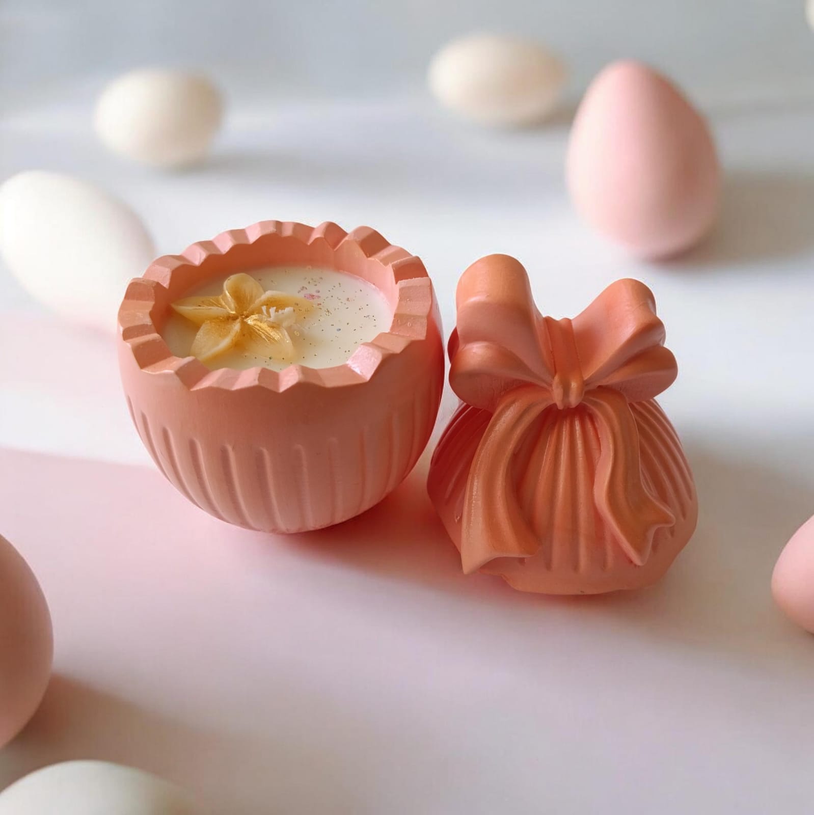 Bougies parfumées  Œuf de Pâques   Fleur d'abricotier